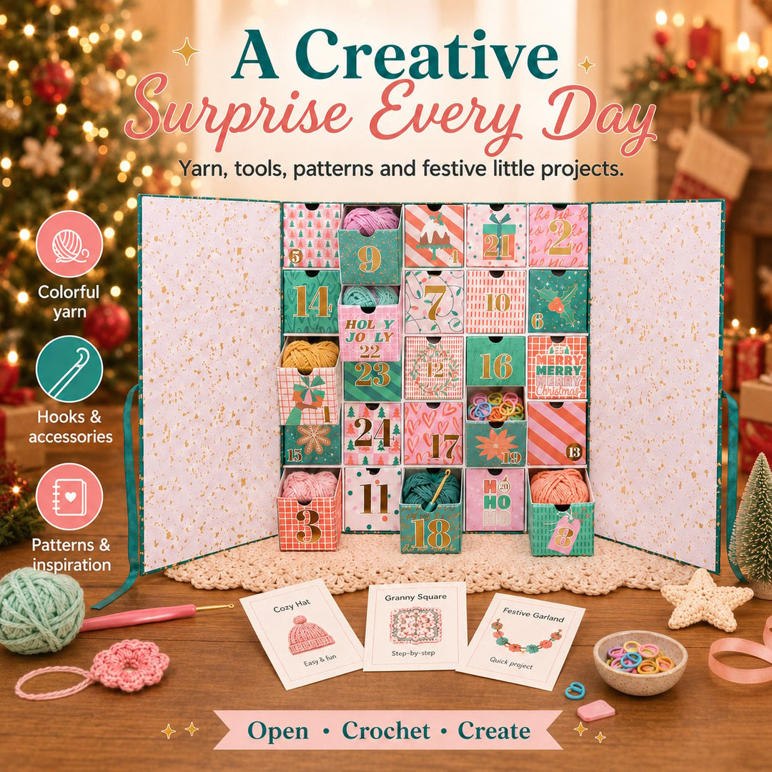 🧶🎄 25 Días de Magia del Crochet – Calendario de Adviento 2026 (🔥Igual que en el vídeo)