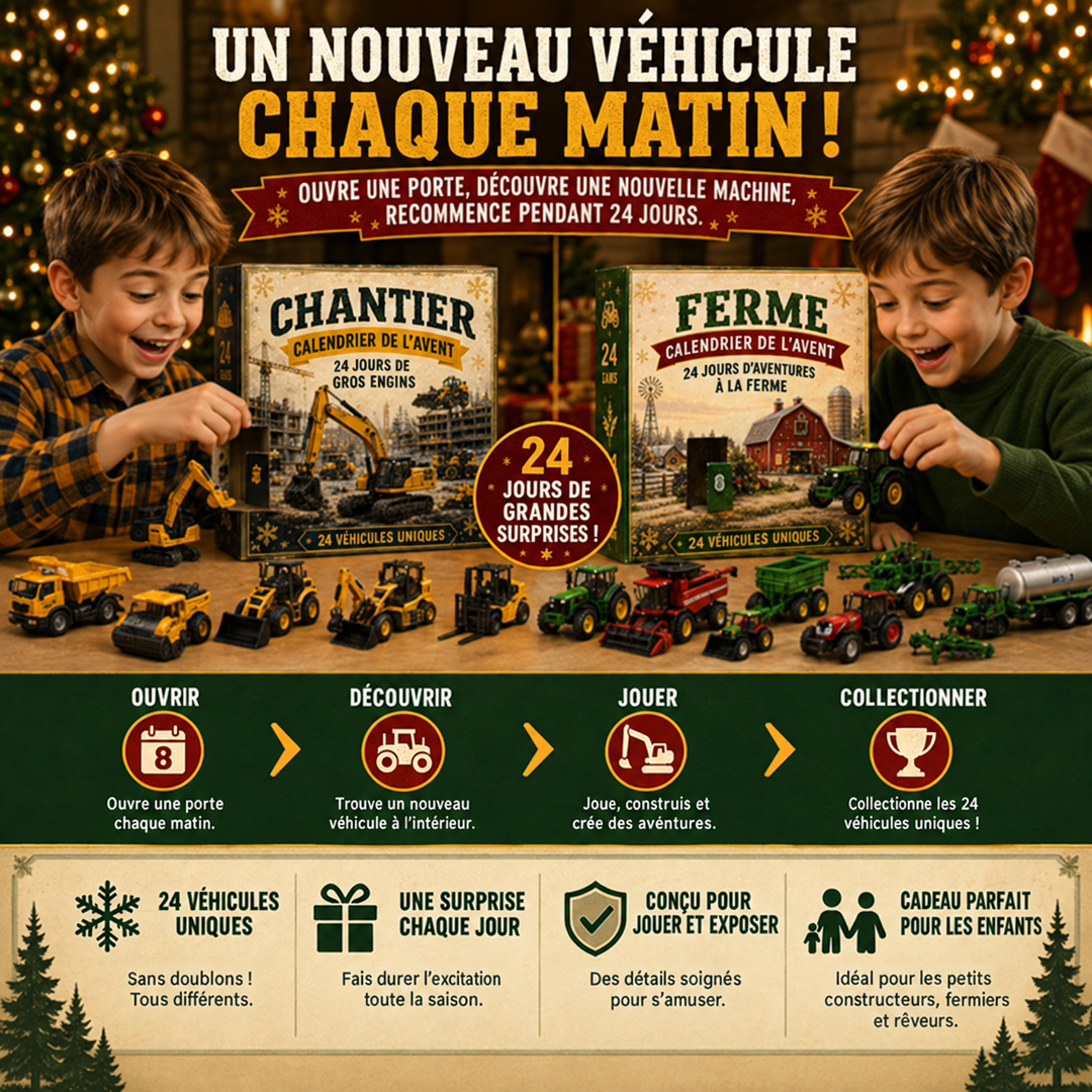 Calendario dell’Avvento con 24 veicoli in miniatura