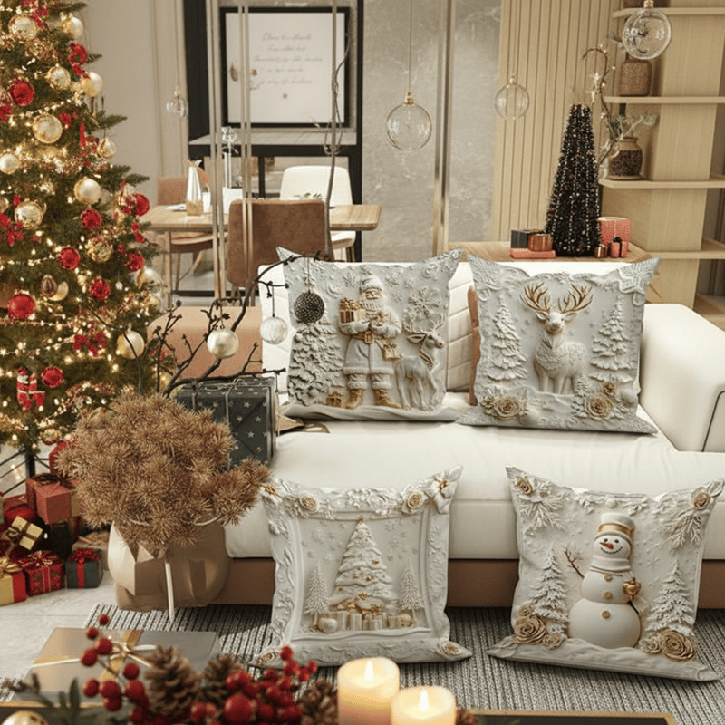 🎅 Saldi di Natale -49%!  Federa per cuscino con motivo natalizio