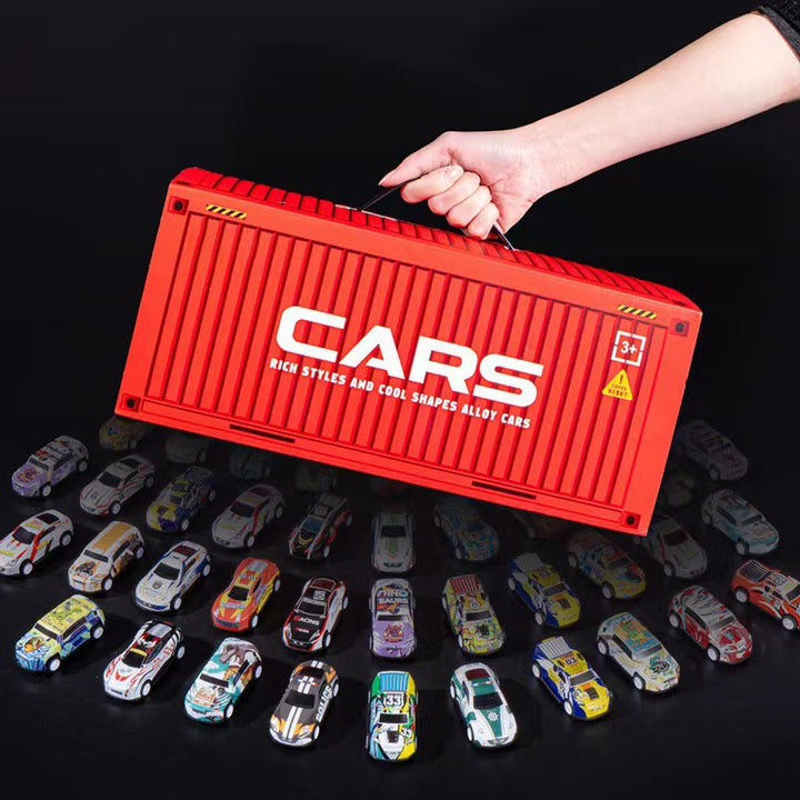 🎅 Saldi di Natale -50% 🎁 48 mini auto da corsa con garage integrato!