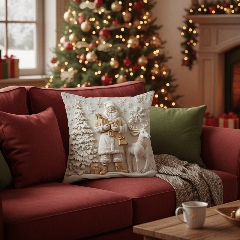 🎅 Saldi di Natale -49%!  Federa per cuscino con motivo natalizio