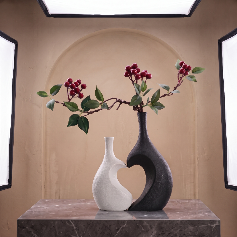Vaso decorativo in resina – Eleganza nordica