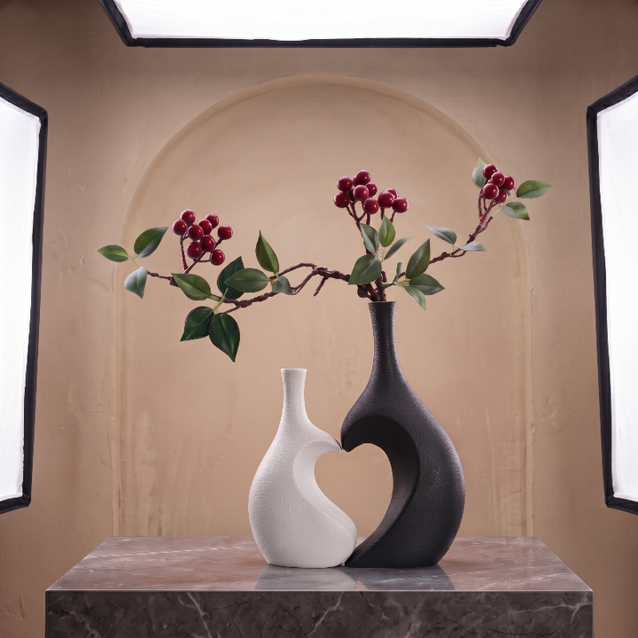 Vaso decorativo in resina – Eleganza nordica