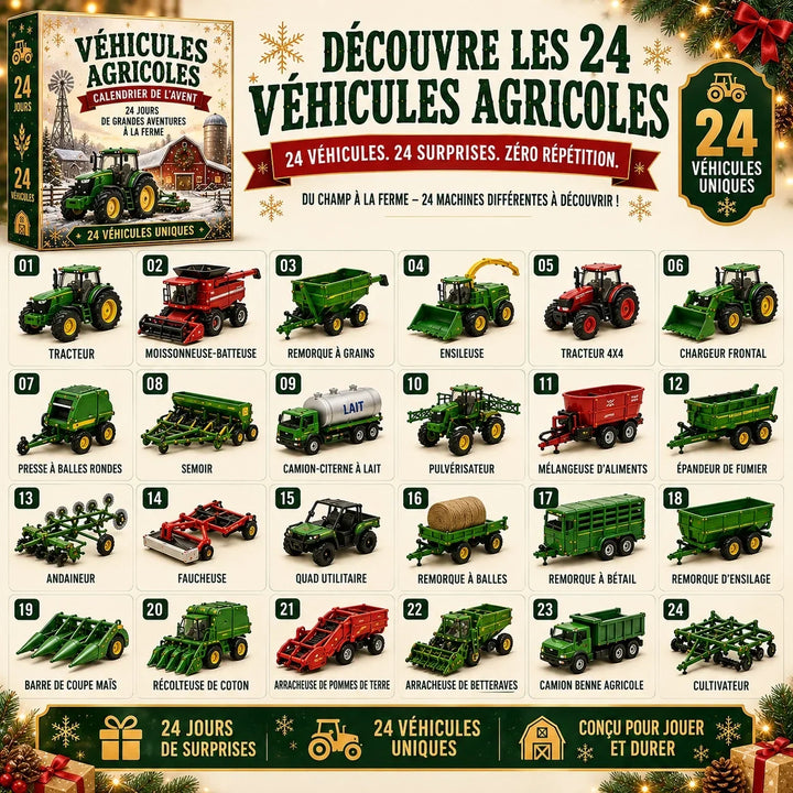 Calendario dell’Avvento con 24 veicoli in miniatura