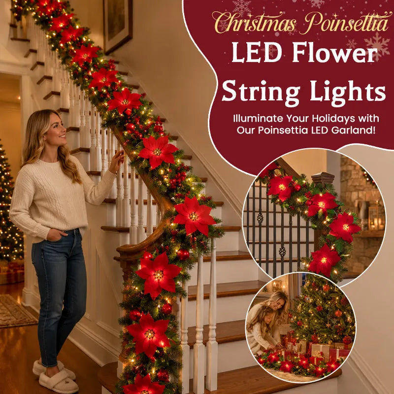 🌺 Velvet Flowers, Holly Berries & Warm Lights