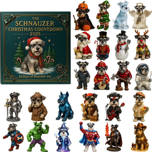 🔥Edizione limitata, solo 100 set rimasti! - 🐾Calendario dell'Avventura di Natale Schnauzer 2025
