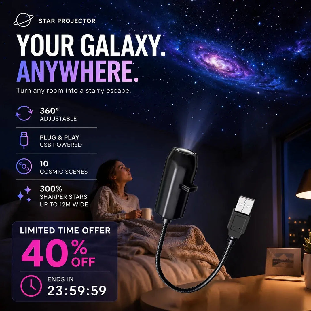 ✨HD Starry Sky Projector – Plug & Play 🌌
