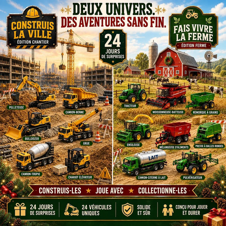 Calendario dell’Avvento con 24 veicoli in miniatura