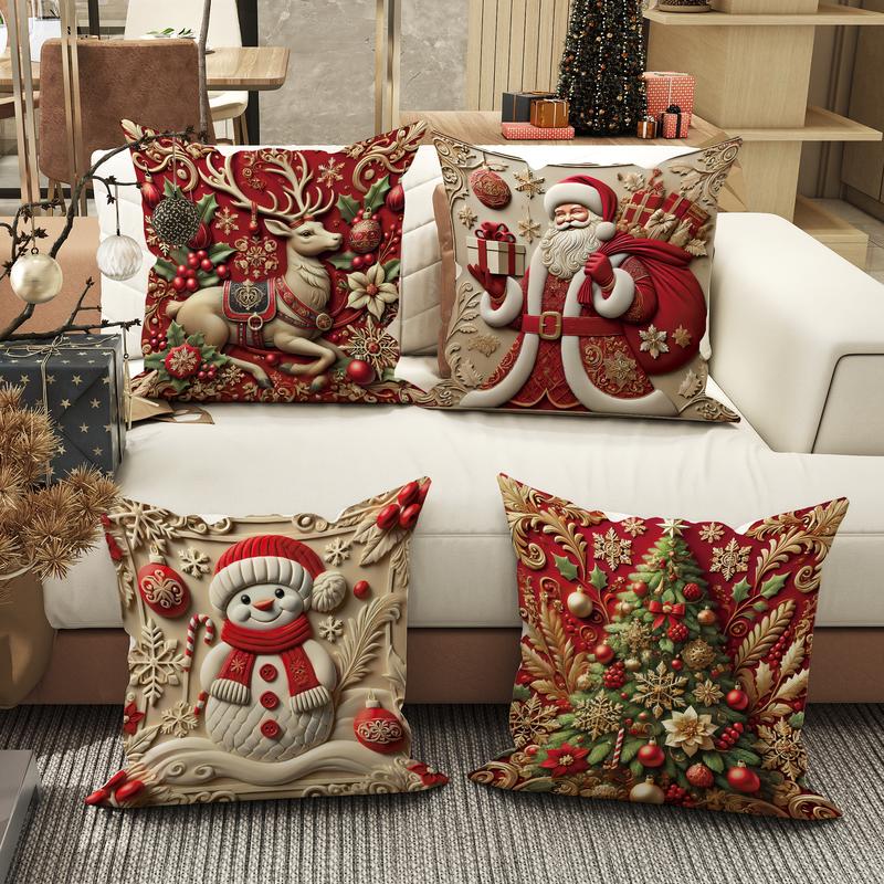 🎅 Saldi di Natale -49% 🎄Federa per cuscino con motivo natalizio