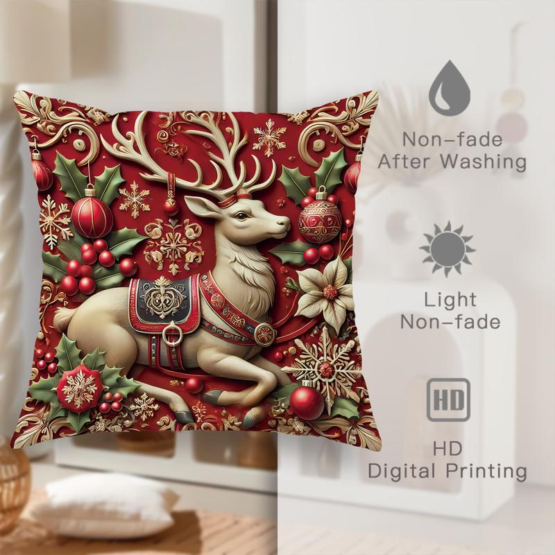 🎅 Saldi di Natale -49% 🎄Federa per cuscino con motivo natalizio