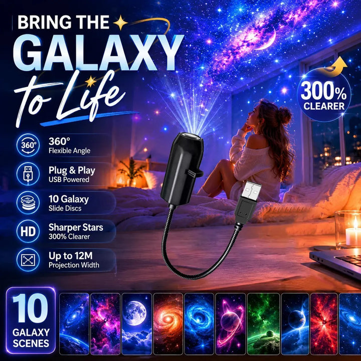 ✨HD Starry Sky Projector – Plug & Play 🌌