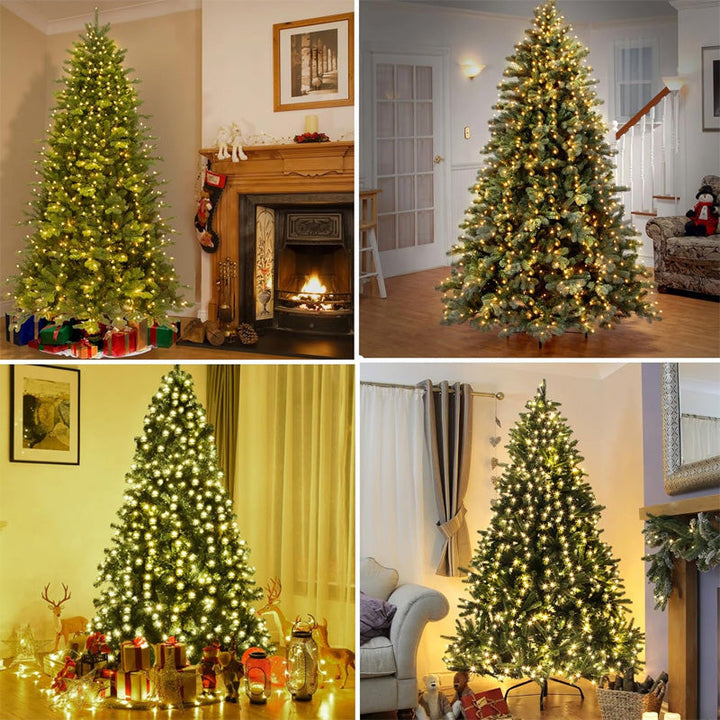🎄 Stella a cinque punte con anello LED – Illuminazione per albero di Natale 🎄
