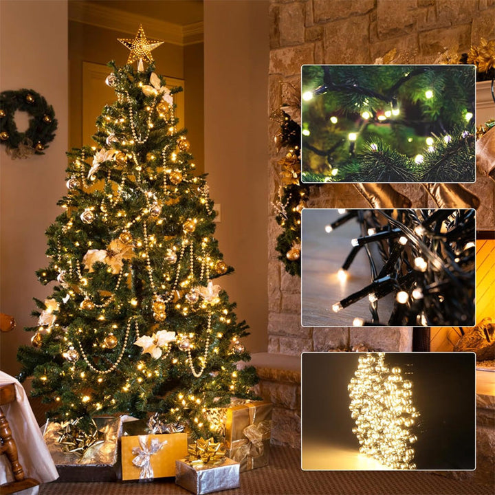 🎄 Luci LED ad Anello con Stella a Cinque Punte per Albero di Natale