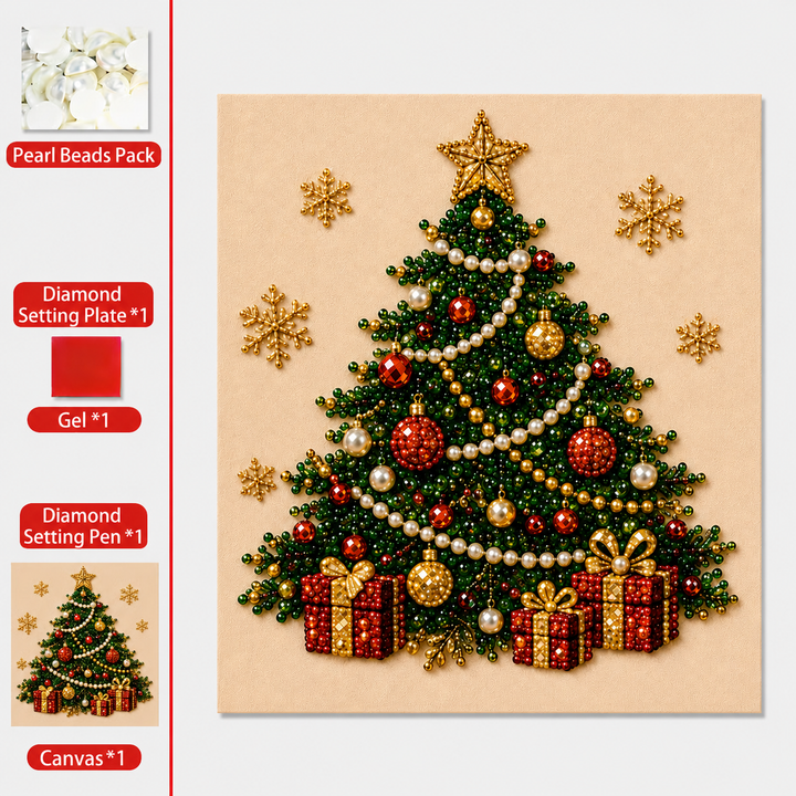 🎨💎 Kit Fai-da-Te Diamond Painting Natalizio con Perline Effetto Perla