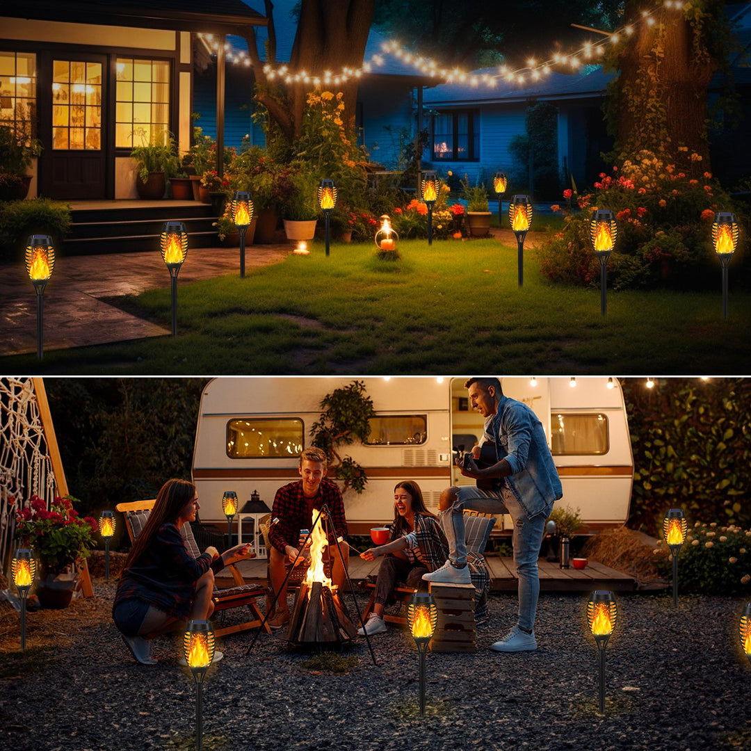 🔥Luci solari 2025 – Illuminazione esterna con effetto fiamma tremolante