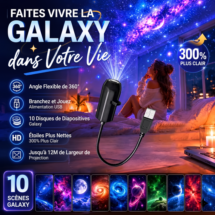 ✨ Proiettore HD Cielo Stellato – Plug & Play 🌌