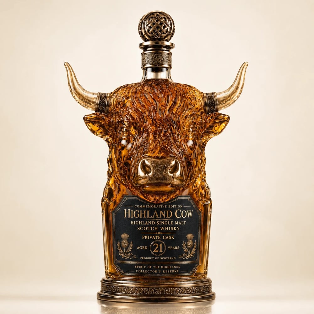 Bottiglia di Whisky Scotch Highland Cow Private Cask 21 Anni 🥃