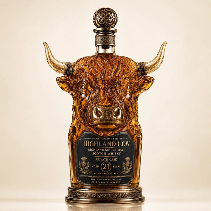 Bottiglia di Whisky Scotch Highland Cow Private Cask 21 Anni 🥃