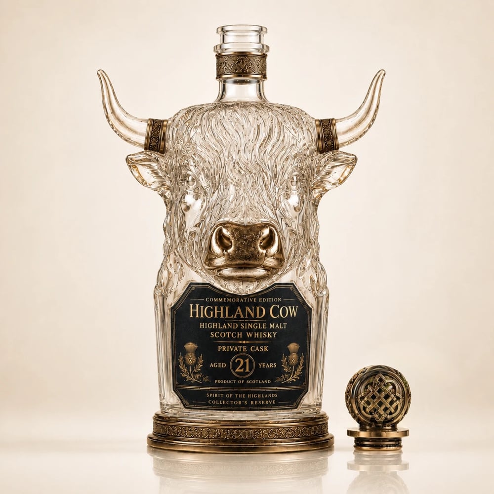 Bottiglia di Whisky Scotch Highland Cow Private Cask 21 Anni 🥃