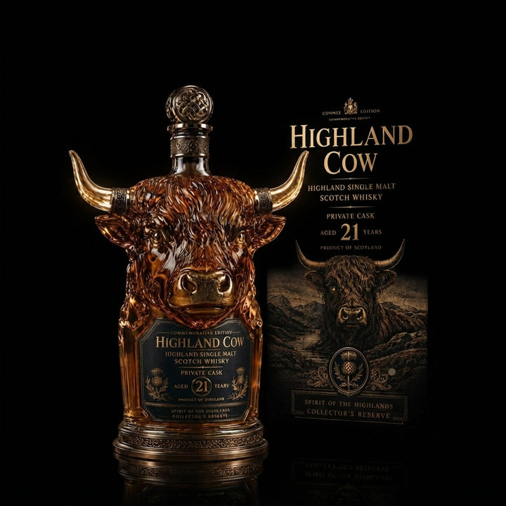 Bottiglia di Whisky Scotch Highland Cow Private Cask 21 Anni 🥃
