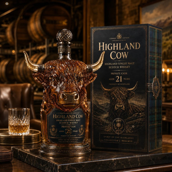 Bottiglia di Whisky Scotch Highland Cow Private Cask 21 Anni 🥃