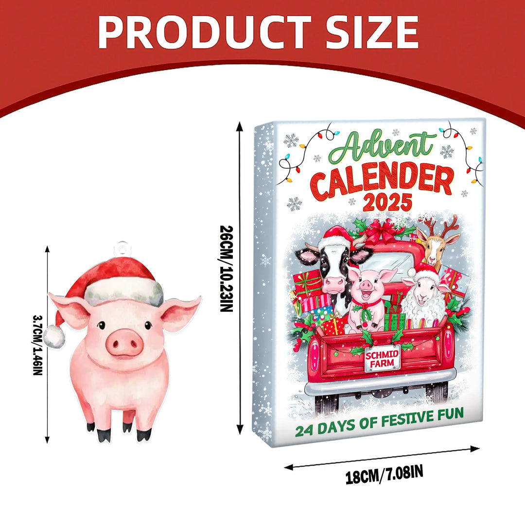 Calendario dell’Avvento Fattoria Divertente Personalizzato