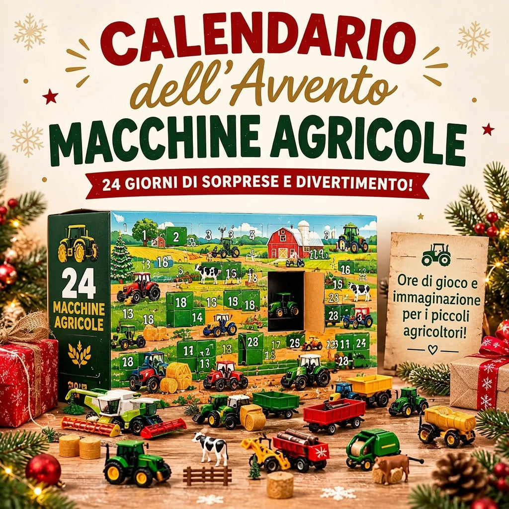 Calendario dell’Avvento con 24 veicoli in miniatura