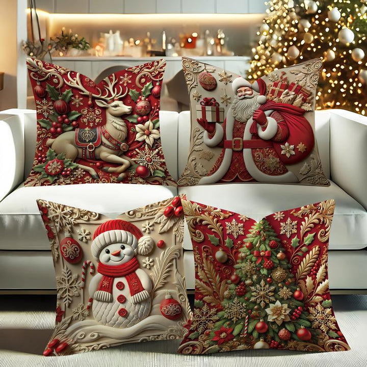 🎅 Saldi di Natale -49% 🎄Federa per cuscino con motivo natalizio