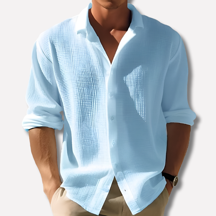 Chemise décontractée texturée et respirante pour homme