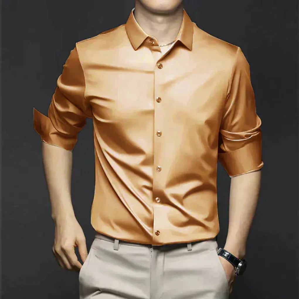 Louis | Chemise habillée coupe ajustée anti-froissage pour homme