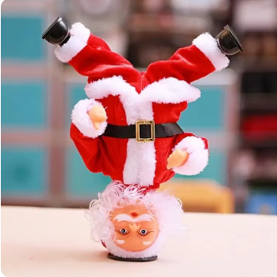 (🎉 Promozione di Natale Anticipata - 50% DI SCONTO 🎄) Babbo Natale Musicale con Corda Arrampicante
