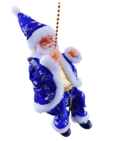 (🎉 Promozione di Natale Anticipata - 50% DI SCONTO 🎄) Babbo Natale Musicale con Corda Arrampicante